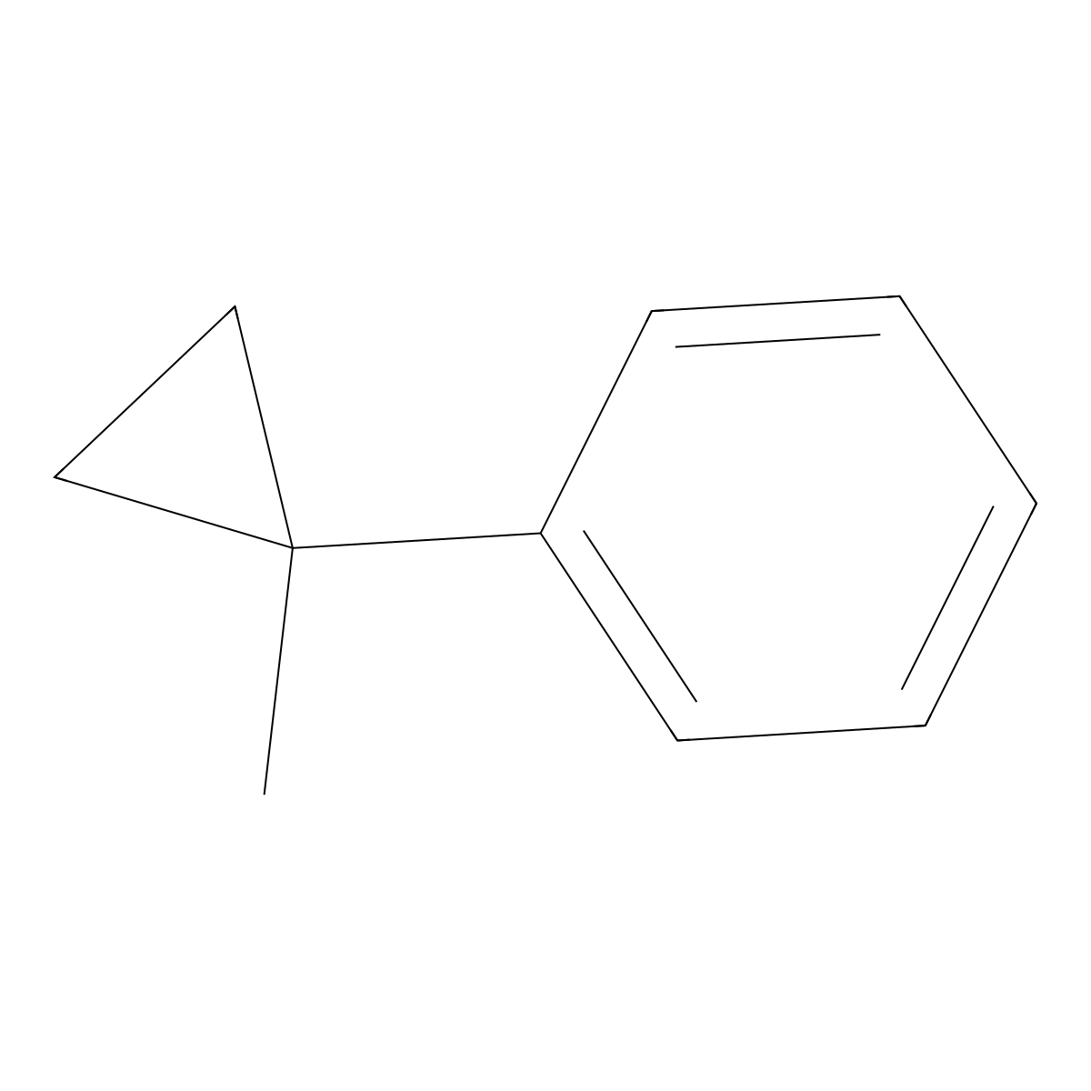 1-Phenyl-1-methylcyclopropane molecular structure, CAS 2214-14-4