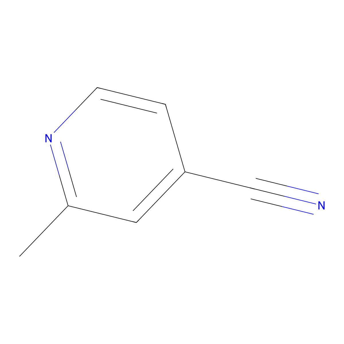 2-Methylpyridine-4-carbonitrile molecular structure, CAS 2214-53-1