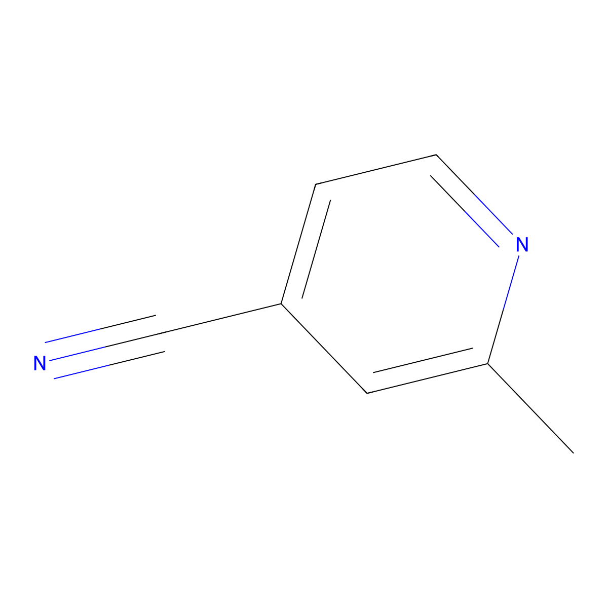 2-Methylpyridine-4-carbonitrile molecular structure, CAS 2214-53-1