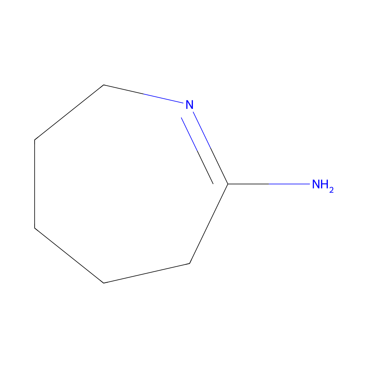 3,4,5,6-Tetrahydro-2H-azepin-7-amine molecular structure, CAS 2214-67-7