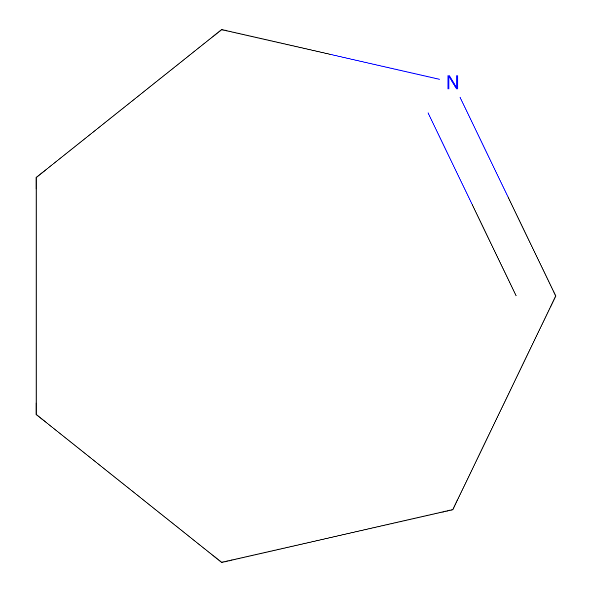 3,4,5,6-Tetrahydro-2H-azepine molecular structure, CAS 2214-81-5