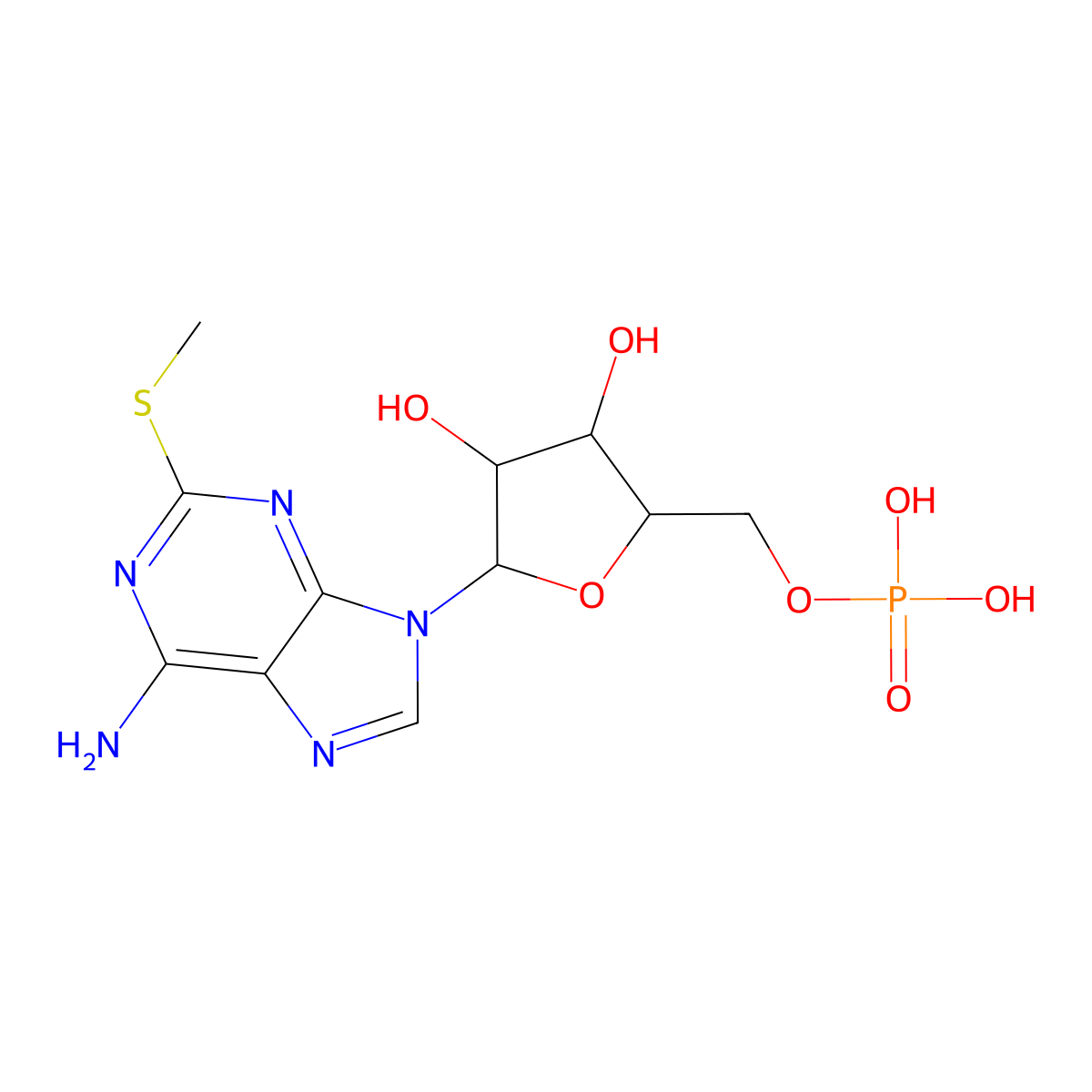 Poly(2'-methylthioadenylic acid) molecular structure, CAS 22140-20-1