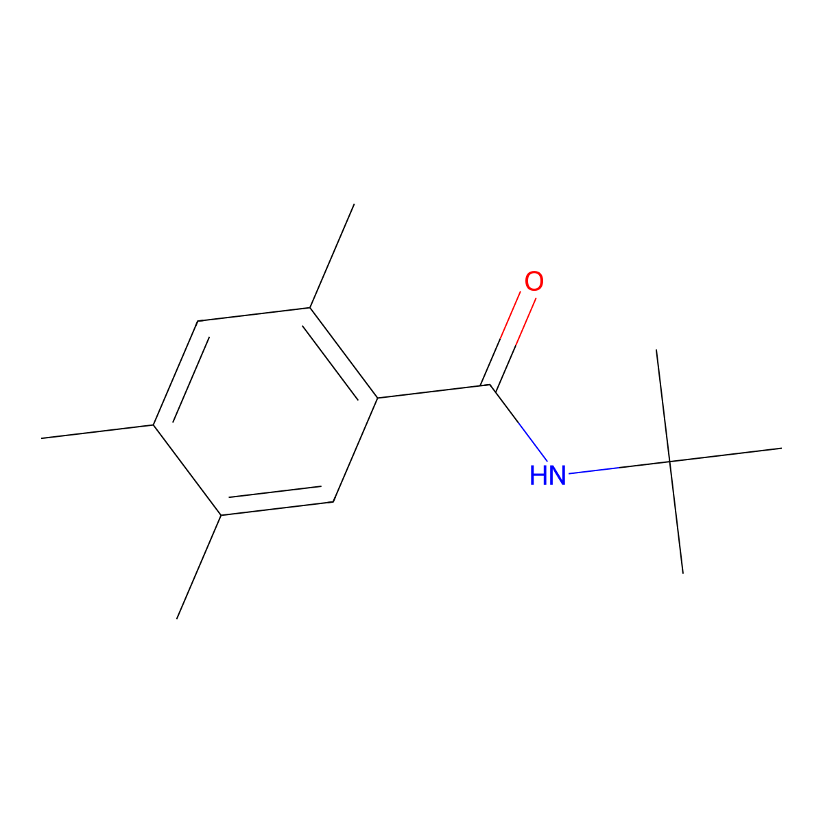 N-(1,1-Dimethylethyl)-2,4,5-trimethylbenzamide molecular structure, CAS 2214019-66-4