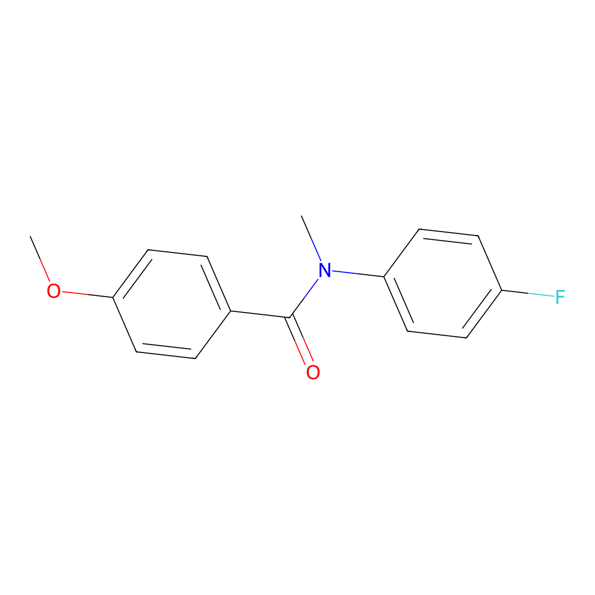 N-(4-Fluorophenyl)-4-methoxy-N-methylbenzamide molecular structure, CAS 2214241-66-2