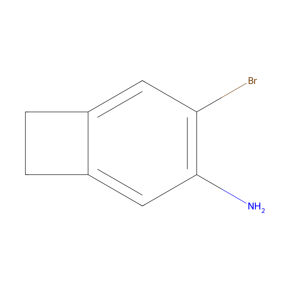 4-Bromobicyclo[4.2.0]octa-1(6),2,4-trien-3-amine molecular structure, CAS 2214271-08-4