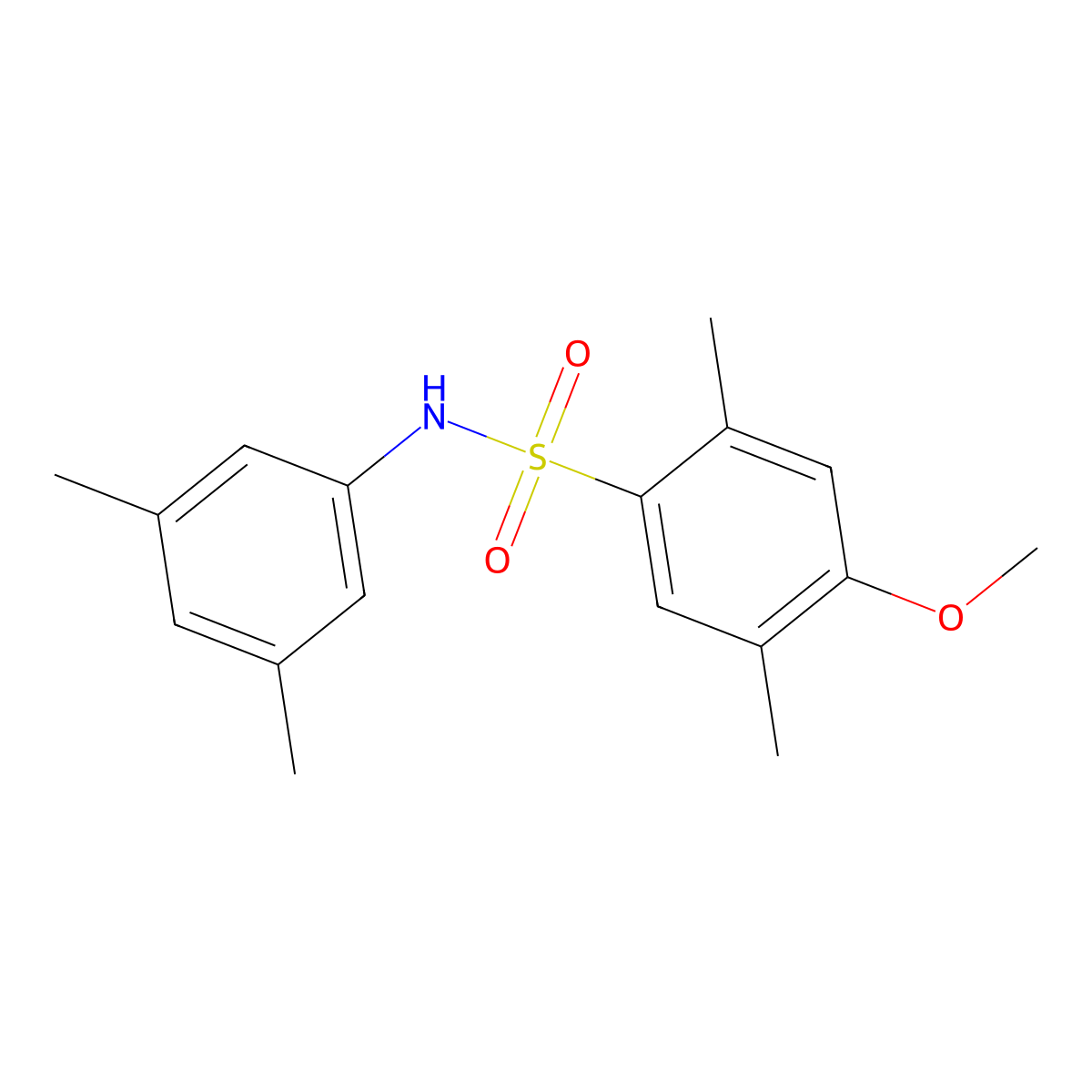N-(3,5-dimethylphenyl)-4-methoxy-2,5-dimethylbenzene-1-sulfonamide molecular structure, CAS 2214346-05-9