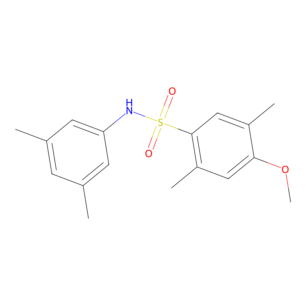 N-(3,5-dimethylphenyl)-4-methoxy-2,5-dimethylbenzene-1-sulfonamide molecular structure, CAS 2214346-05-9