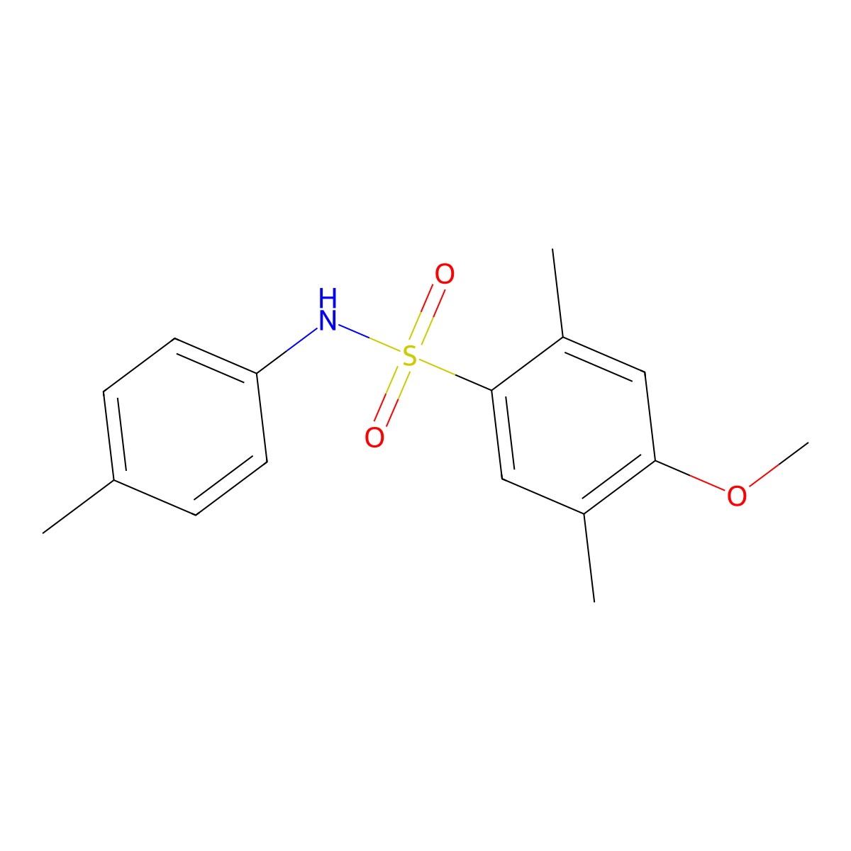4-methoxy-2,5-dimethyl-N-(4-methylphenyl)benzene-1-sulfonamide molecular structure, CAS 2214463-00-8