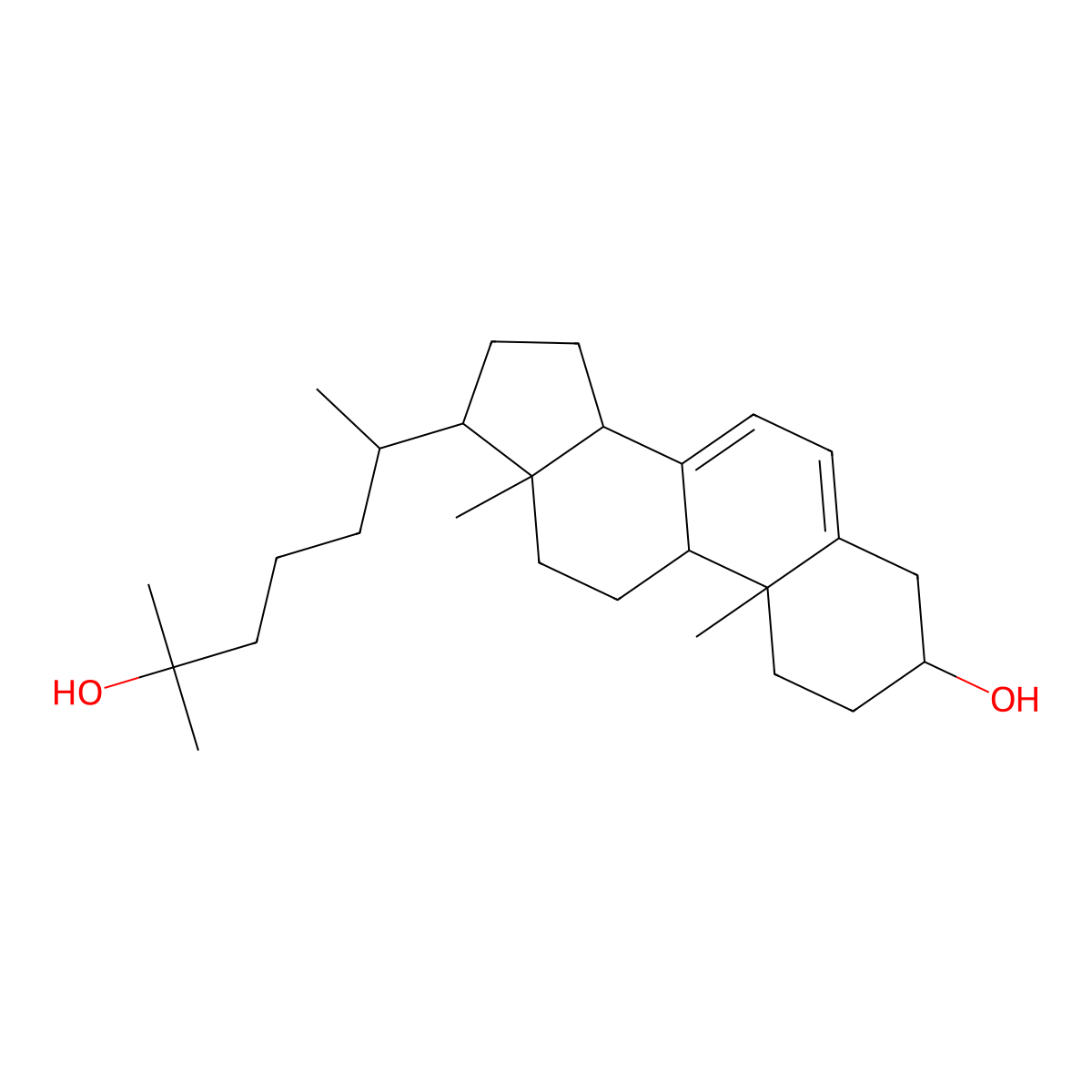 25-Hydroxy-7-dehydrocholesterol molecular structure, CAS 22145-68-2