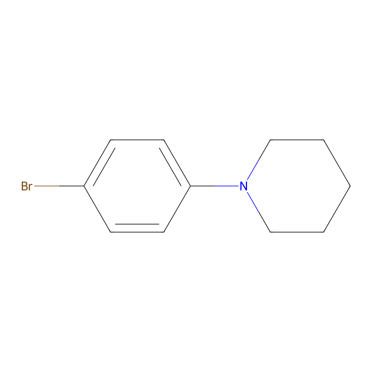 1-(4-Bromophenyl)piperidine molecular structure, CAS 22148-20-5