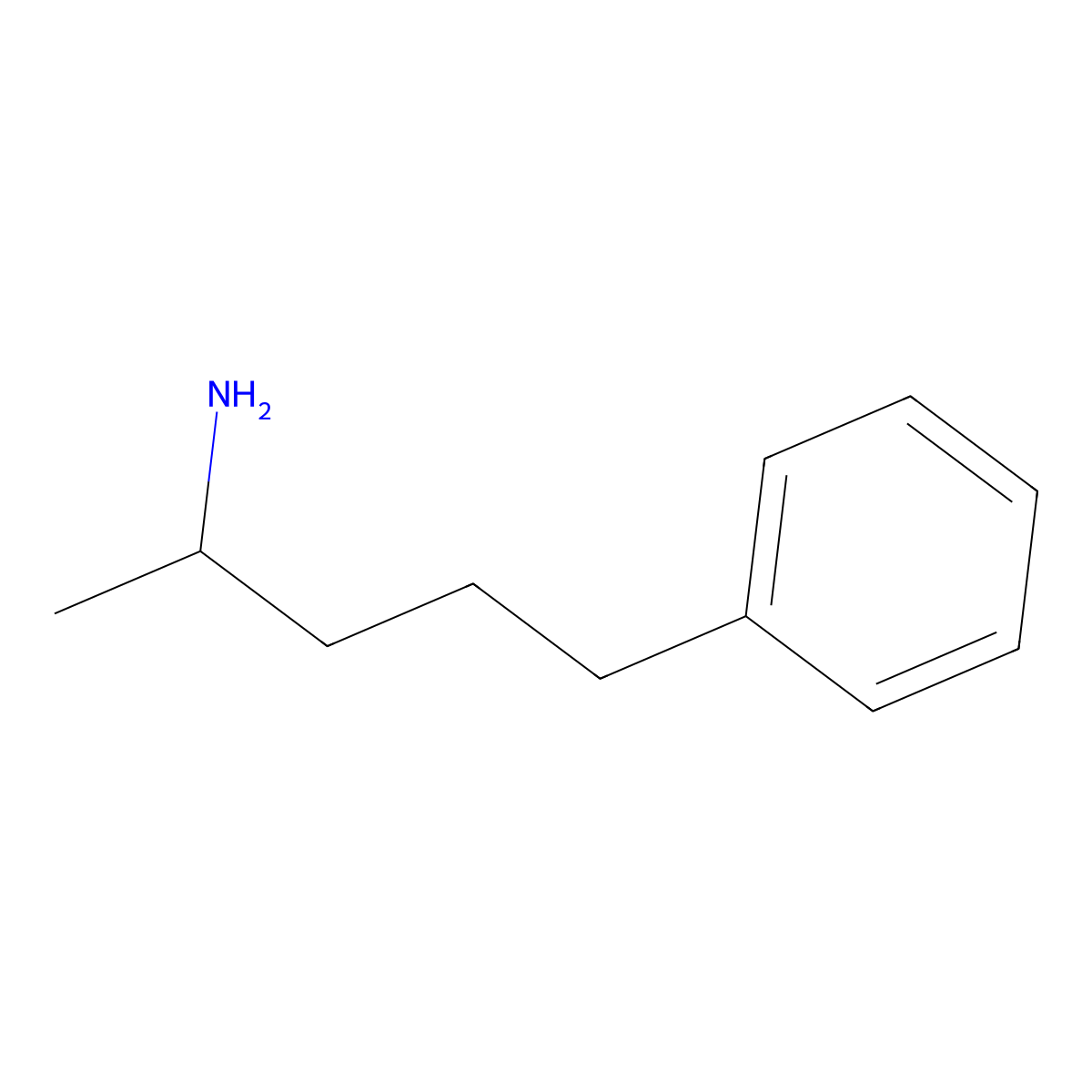 1-Methyl-4-phenyl-butylamine molecular structure, CAS 22148-82-9