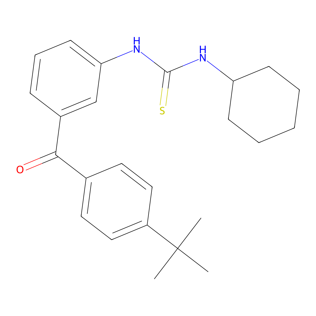 1-[3-(4-Tert-butylbenzoyl)phenyl]-3-cyclohexylthiourea molecular structure, CAS 2214853-03-7