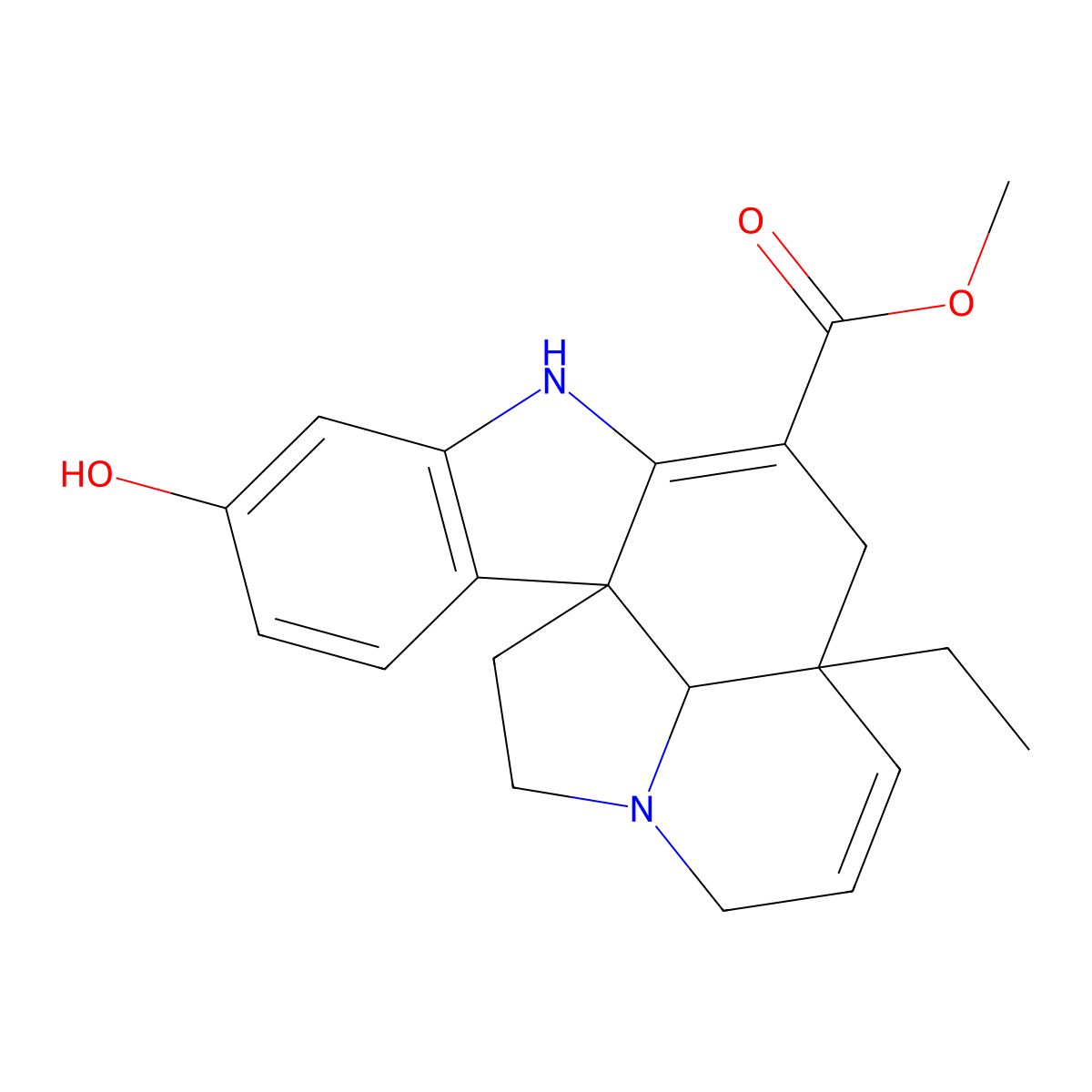 16-Hydroxytabersonine molecular structure, CAS 22149-28-6
