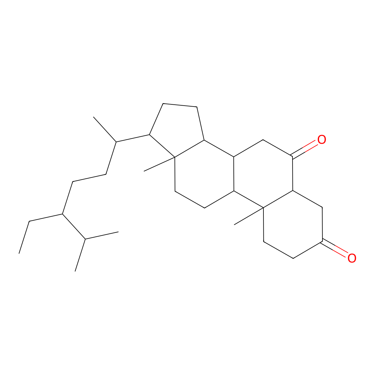 14-(5-Ethyl-6-methylheptan-2-yl)-2,15-dimethyltetracyclo[8.7.0.0^{2,7}.0^{11,15}]heptadecane-5,8-dione molecular structure, CAS 22149-69-5