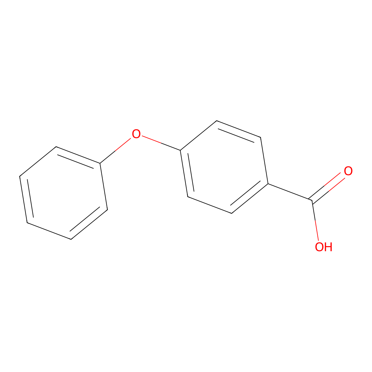 4-Phenoxybenzoic acid molecular structure, CAS 2215-77-2