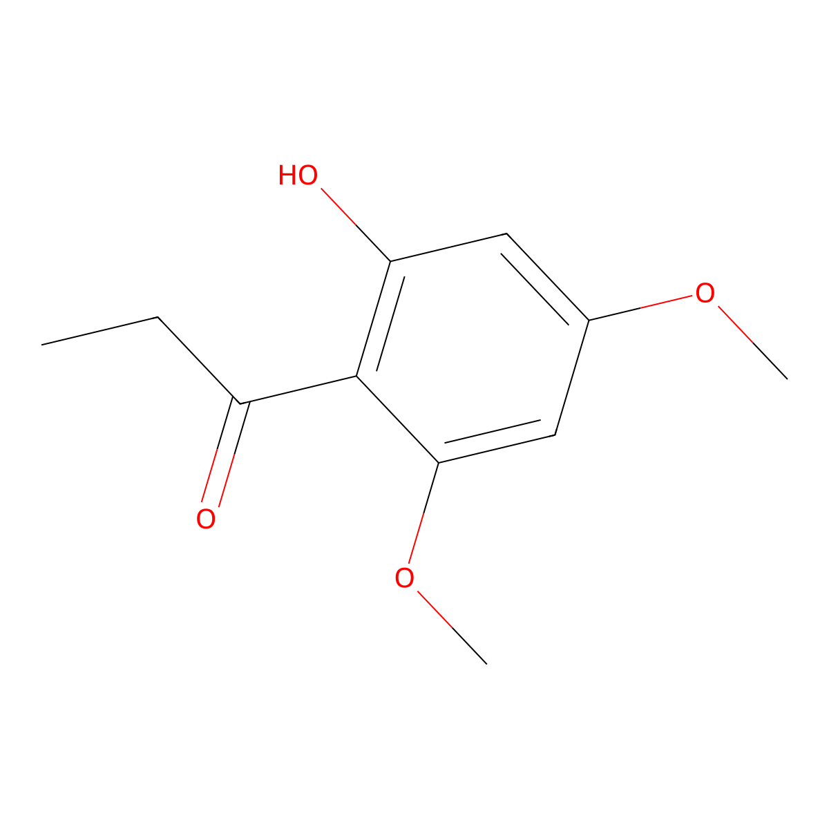 1-Propanone, 1-(2-hydroxy-4,6-dimethoxyphenyl)- molecular structure, CAS 2215-82-9