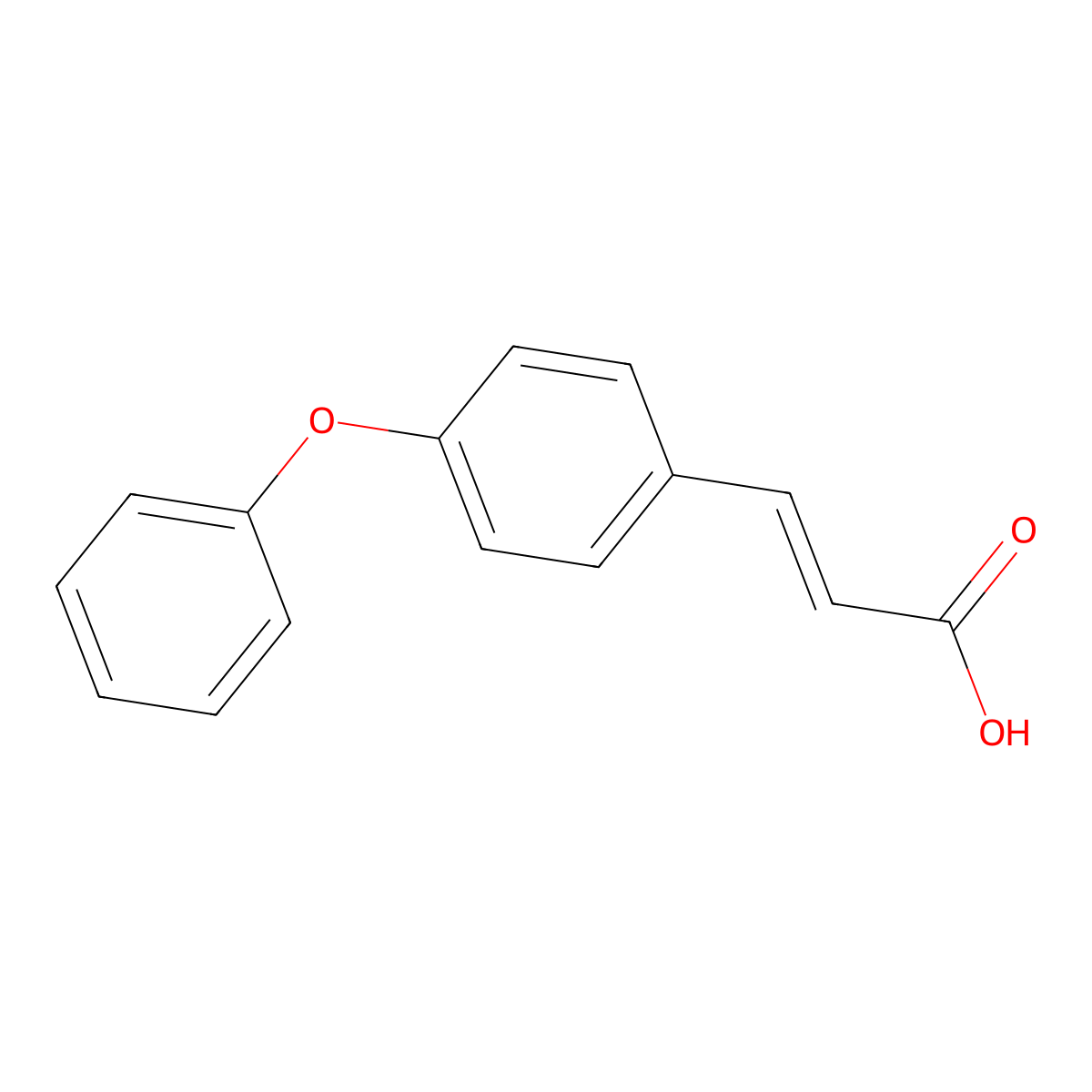 3-(4-Phenoxyphenyl)-2-propenoic acid molecular structure, CAS 2215-83-0
