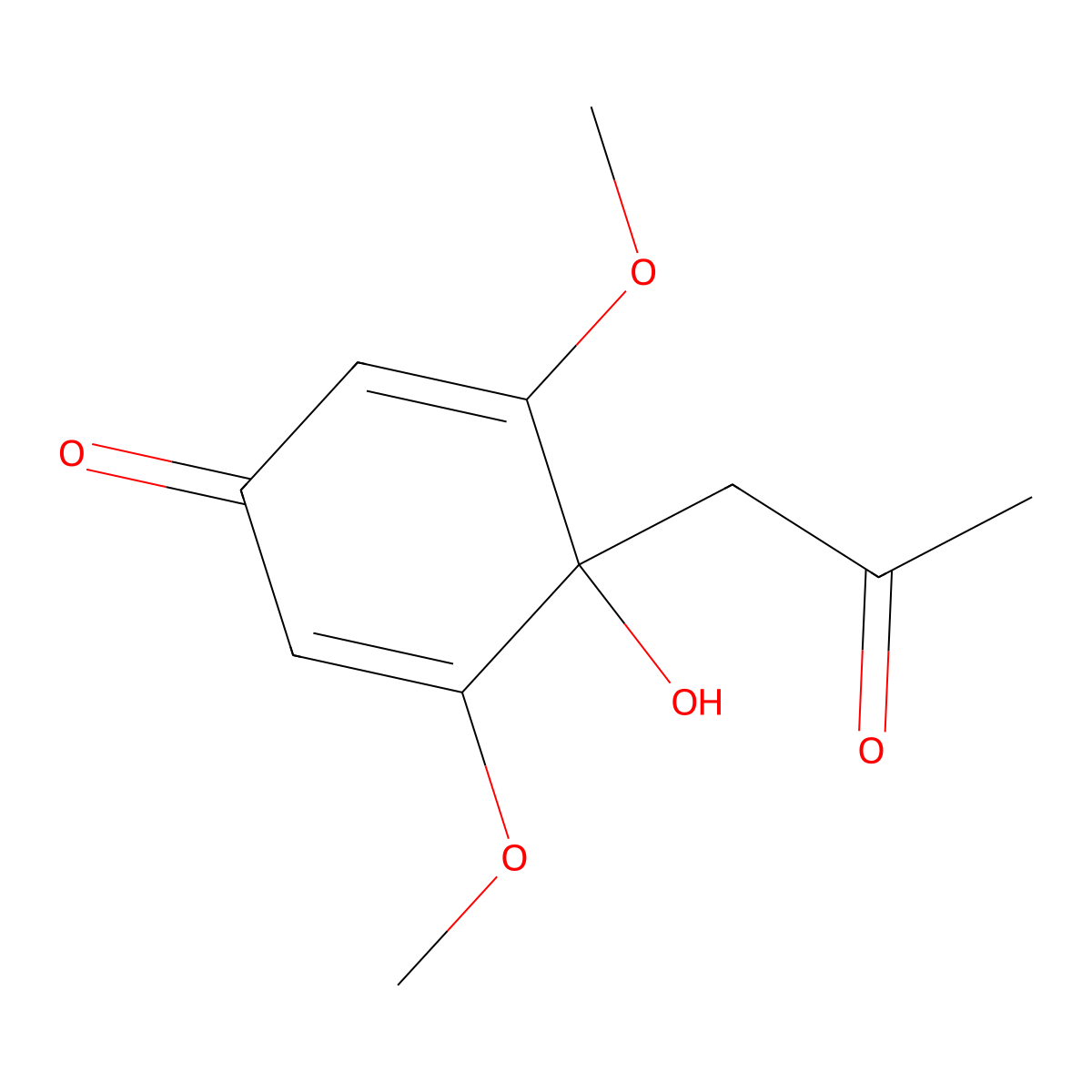 2,6-Dimethoxy-1-acetonylquinol molecular structure, CAS 2215-96-5