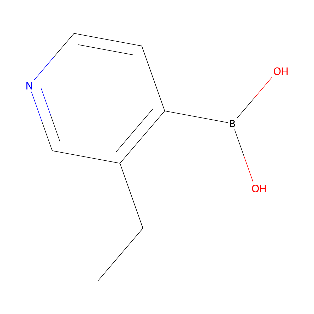 (3-Ethylpyridin-4-yl)boronic acid molecular structure, CAS 2215034-24-3