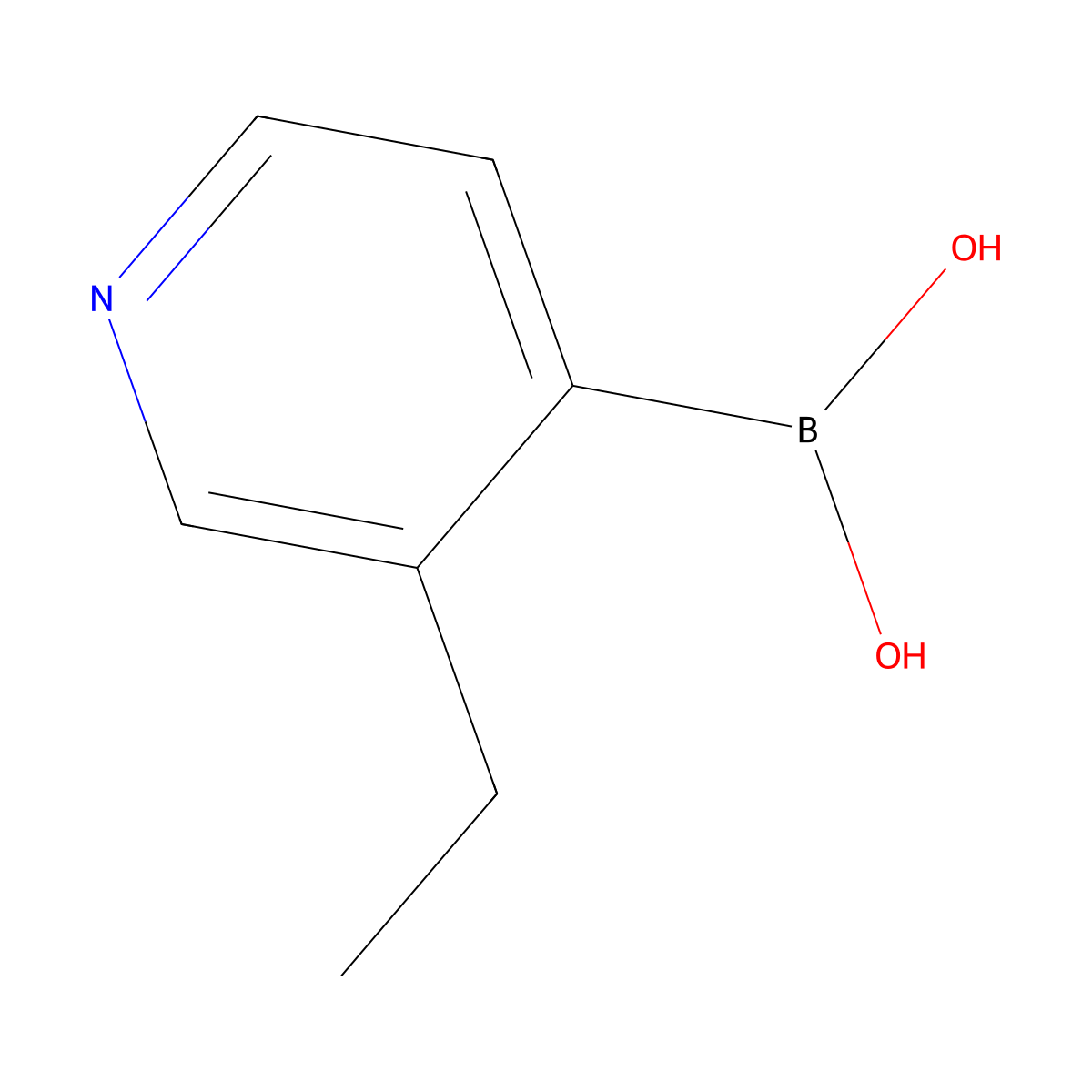 (3-Ethylpyridin-4-yl)boronic acid molecular structure, CAS 2215034-24-3