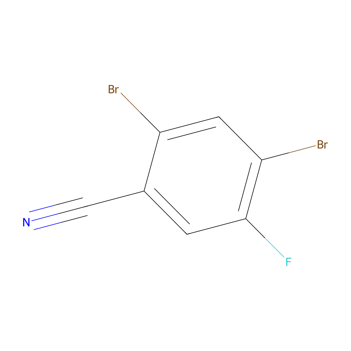 2,4-Dibromo-5-fluorobenzonitrile molecular structure, CAS 221528-18-3