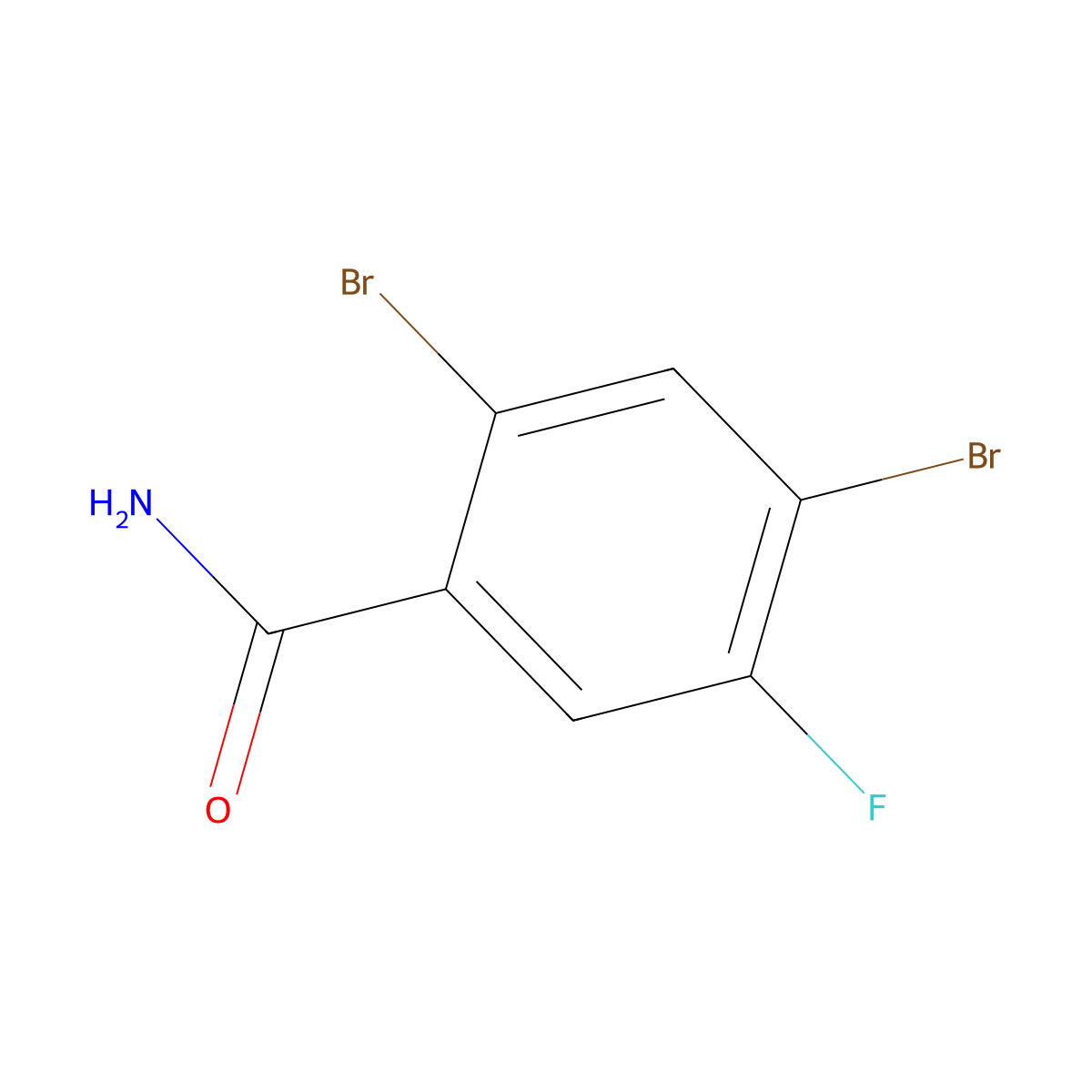 2,4-Dibromo-5-fluorobenzamide molecular structure, CAS 221528-24-1