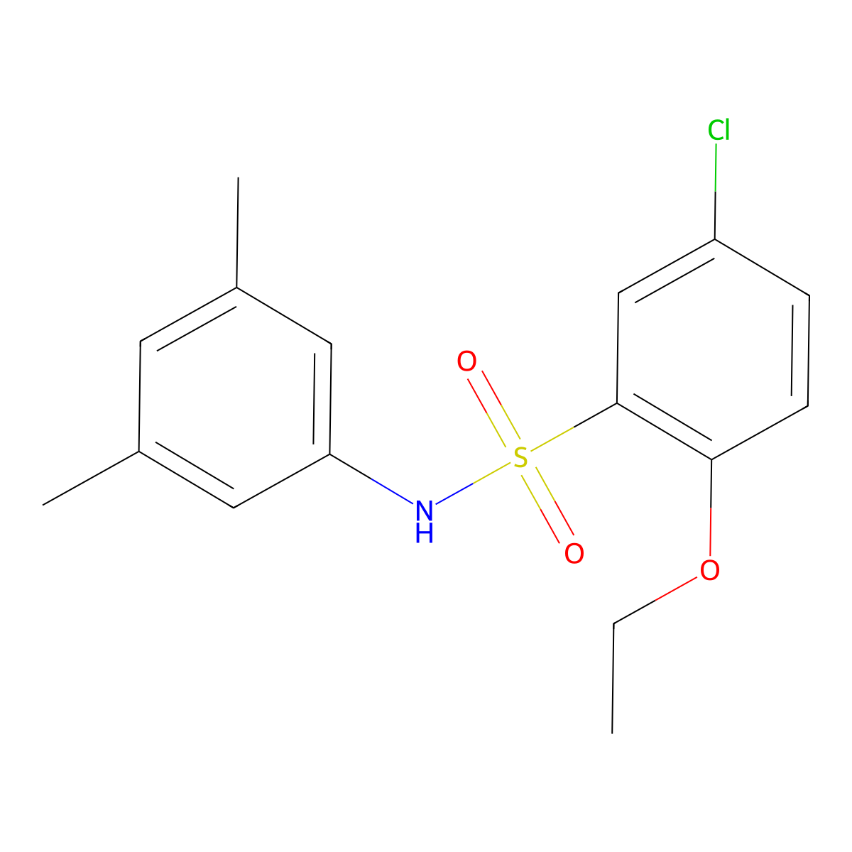 5-chloro-N-(3,5-dimethylphenyl)-2-ethoxybenzene-1-sulfonamide molecular structure, CAS 2215294-77-0