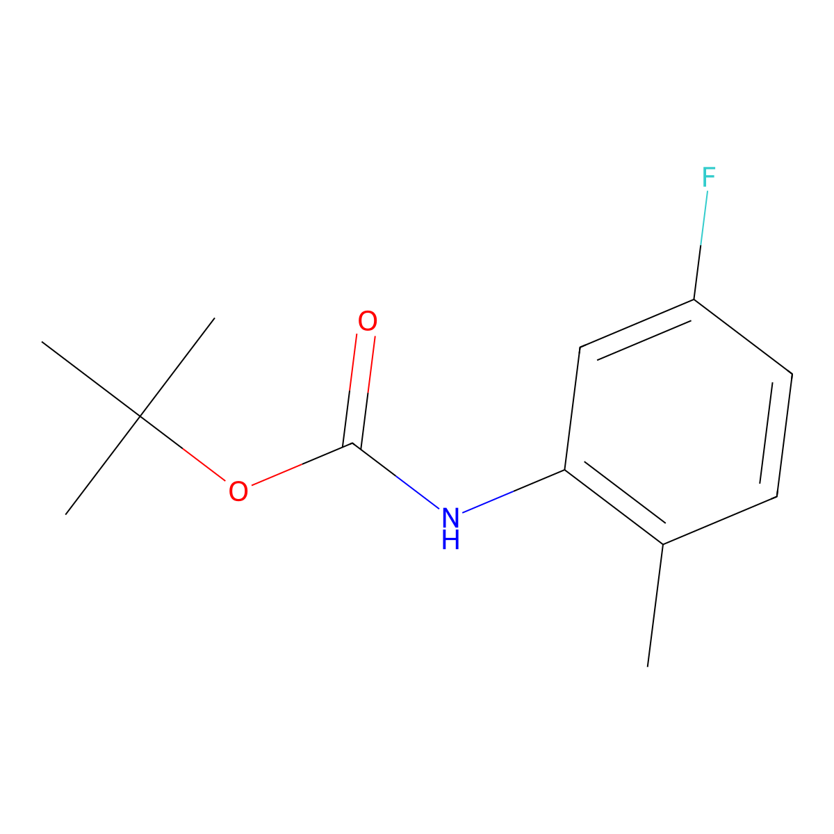 tert-Butyl (5-fluoro-2-methylphenyl)carbamate molecular structure, CAS 221537-99-1
