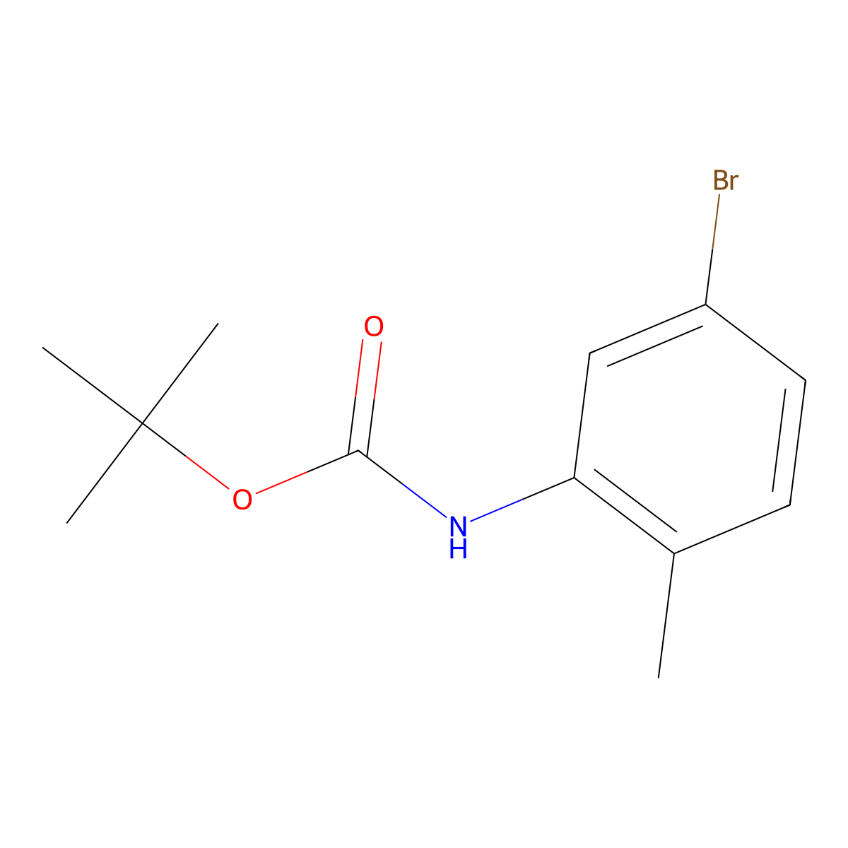 tert-Butyl (5-bromo-2-methylphenyl)carbamate molecular structure, CAS 221538-07-4