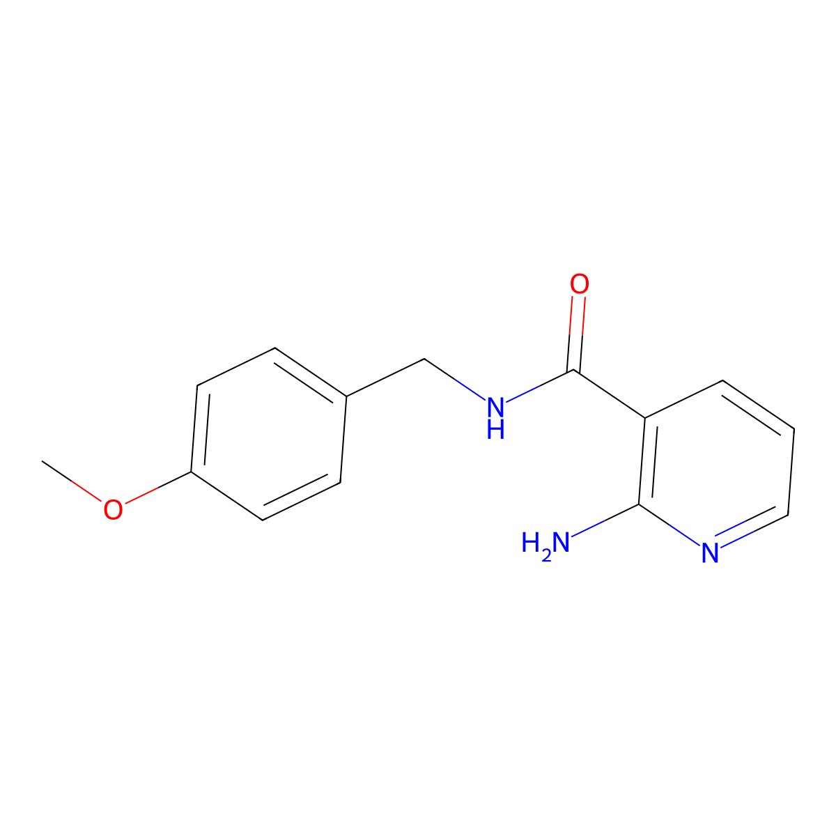 2-Amino-N-(4-methoxybenzyl)nicotinamide molecular structure, CAS 221539-32-8