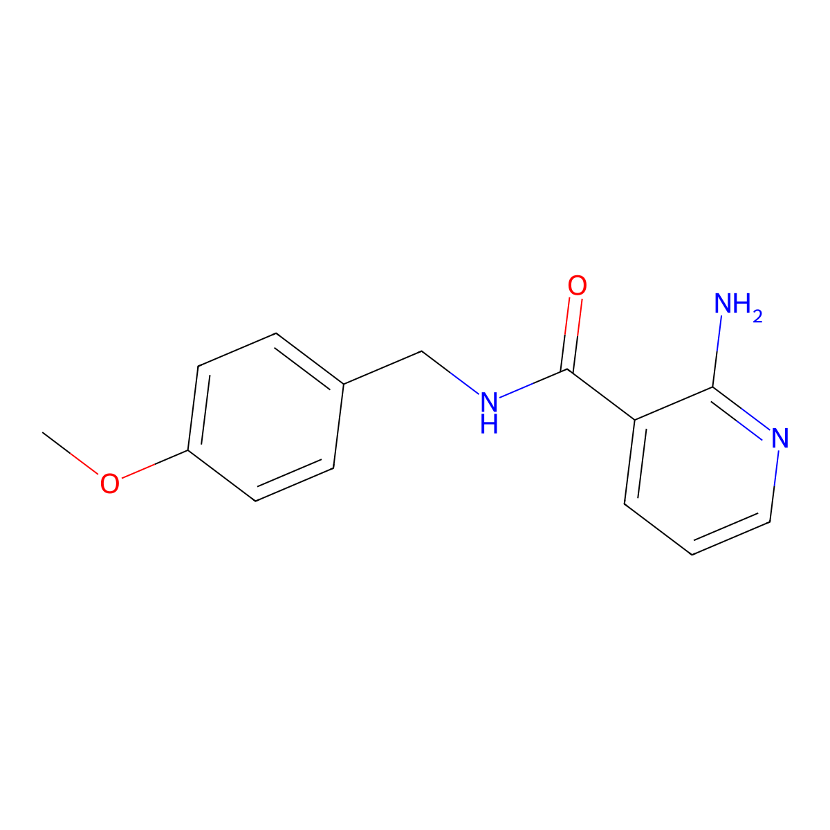 2-Amino-N-(4-methoxybenzyl)nicotinamide molecular structure, CAS 221539-32-8