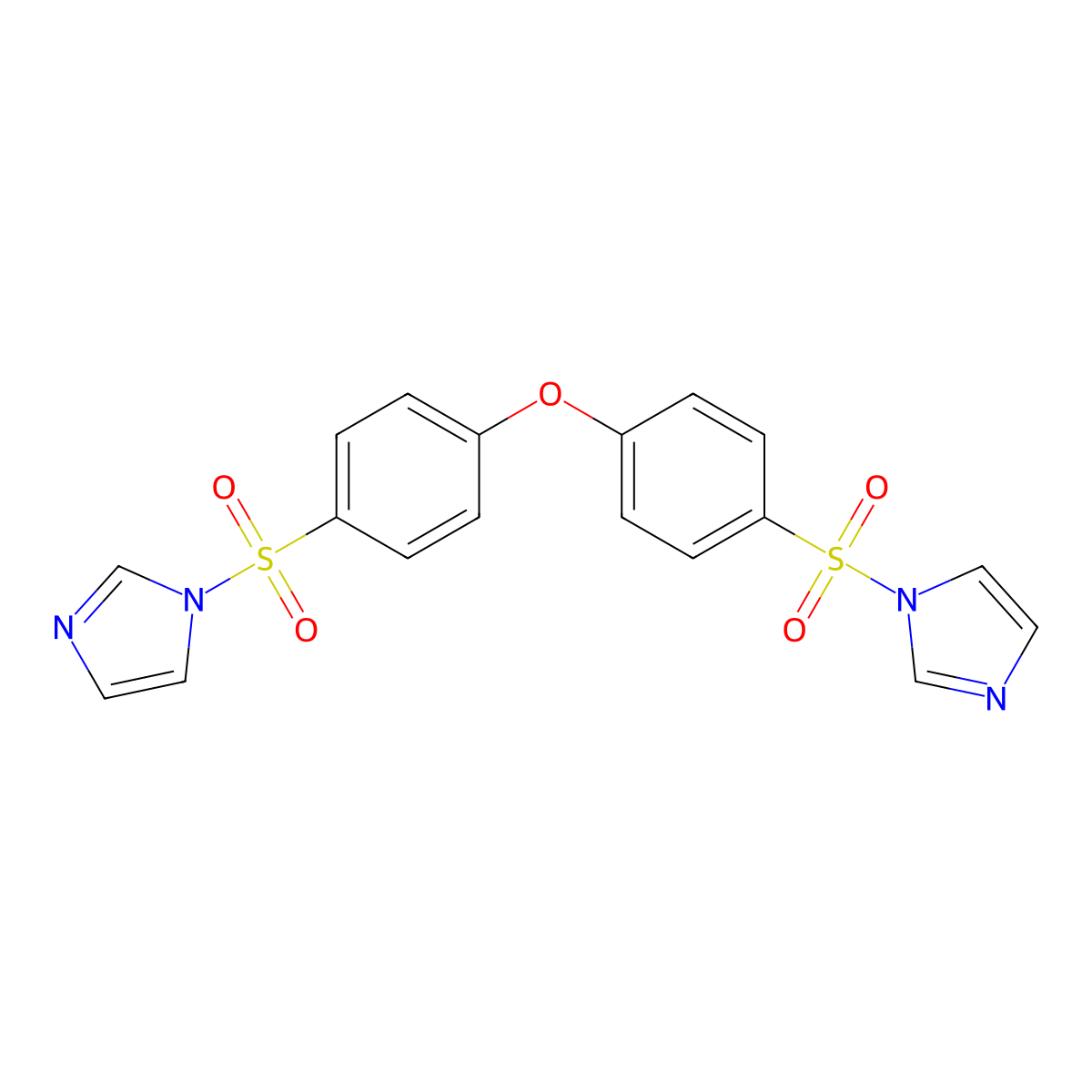 1-{4-[4-(1H-imidazole-1-sulfonyl)phenoxy]benzenesulfonyl}-1H-imidazole molecular structure, CAS 221545-86-4