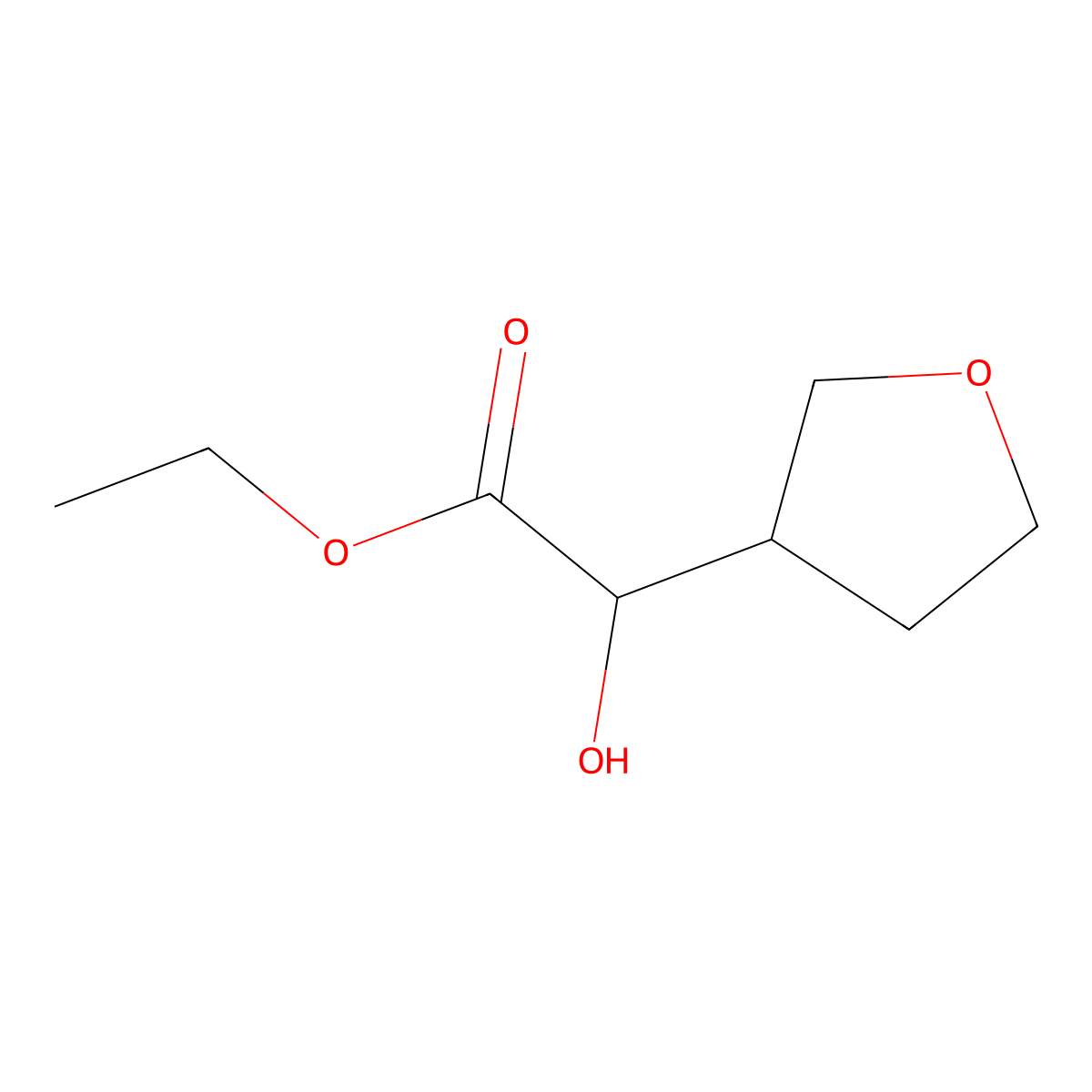Ethyl 2-hydroxy-2-(oxolan-3-yl)acetate molecular structure, CAS 221546-88-9