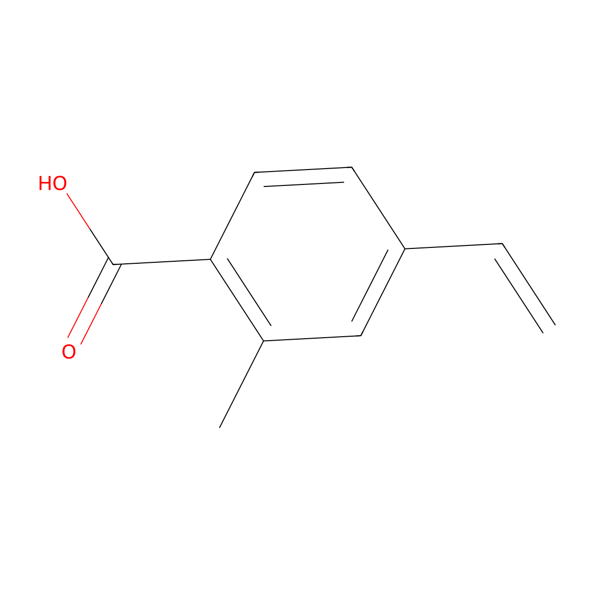 2-Methyl-4-vinylbenzoic acid molecular structure, CAS 221550-96-5