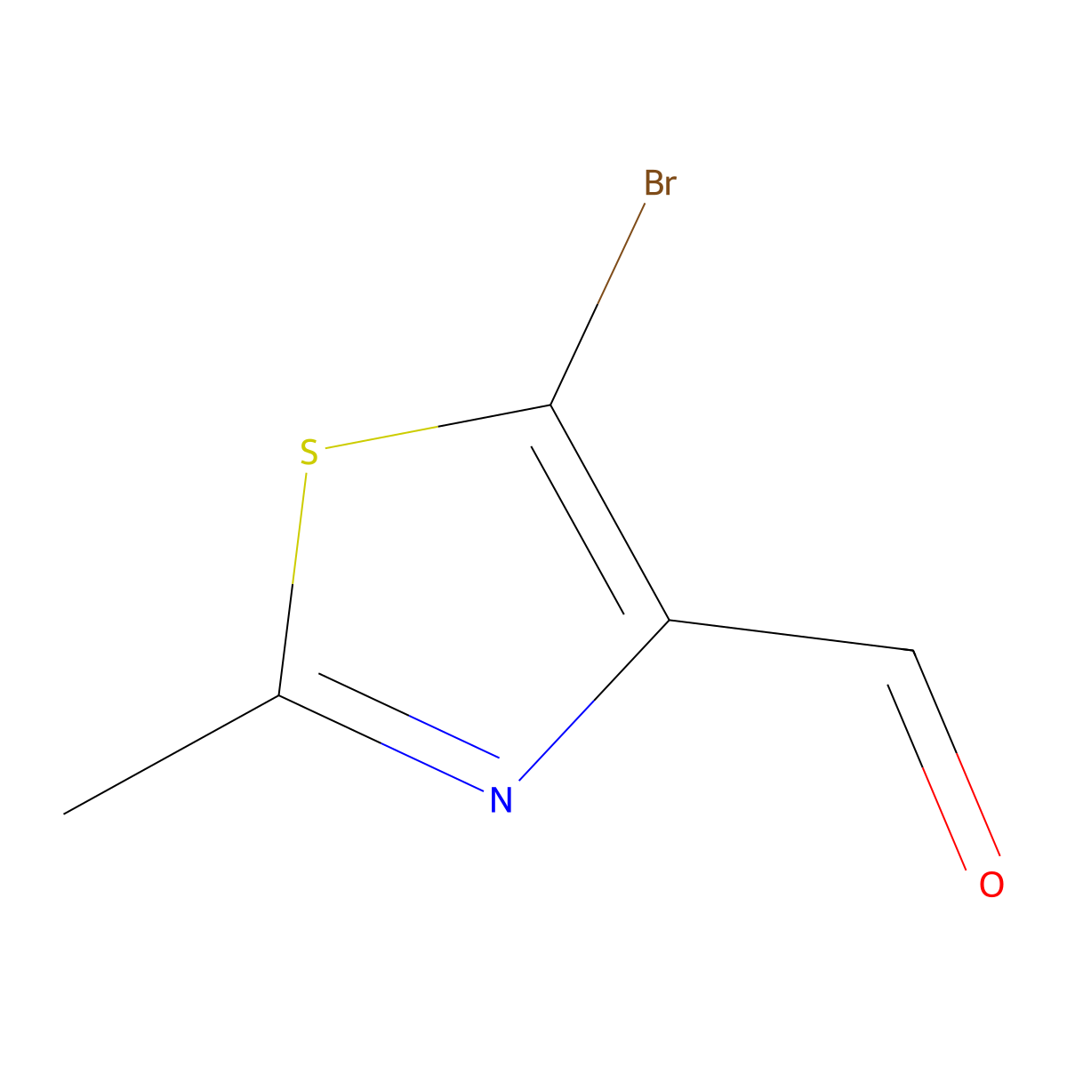 5-Bromo-2-methyl-1,3-thiazole-4-carbaldehyde molecular structure, CAS 221558-28-7