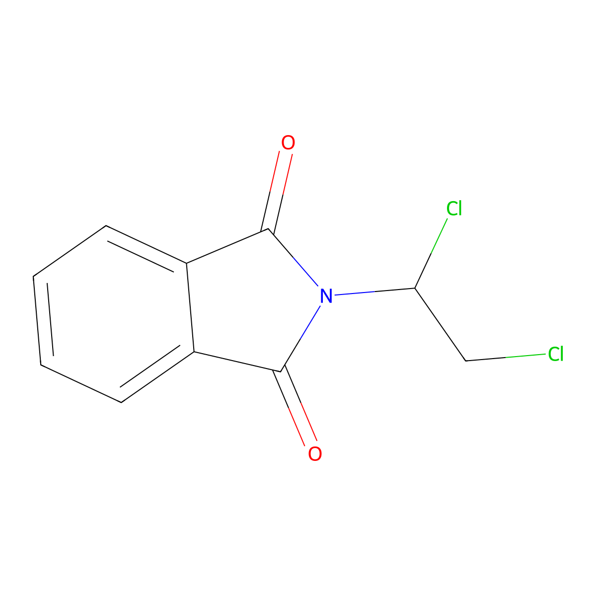 1H-Isoindole-1,3(2H)-dione, 2-(1,2-dichloroethyl)- molecular structure, CAS 22156-34-9