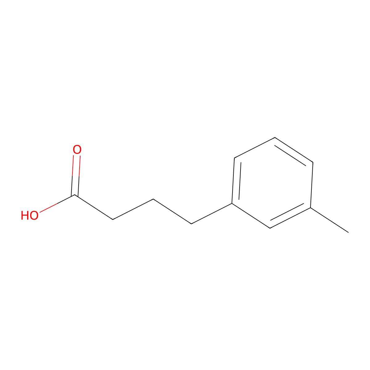 4-(3-Methylphenyl)butanoic acid molecular structure, CAS 22156-45-2