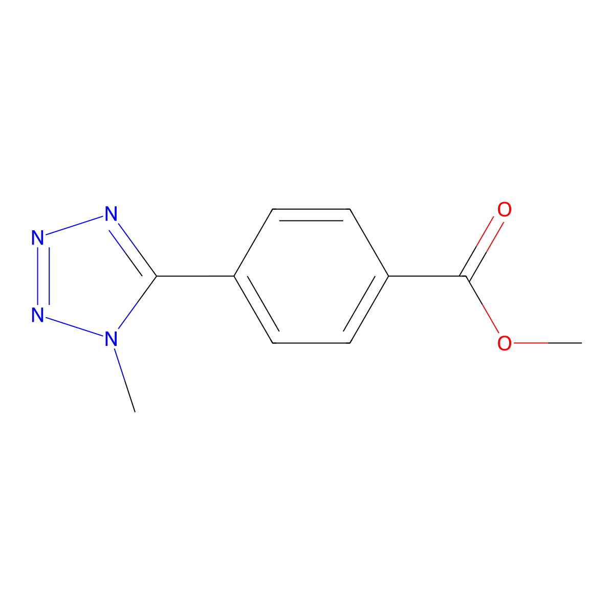 Methyl 4-(1-methyltetrazol-5-yl)benzoate molecular structure, CAS 2215630-10-5