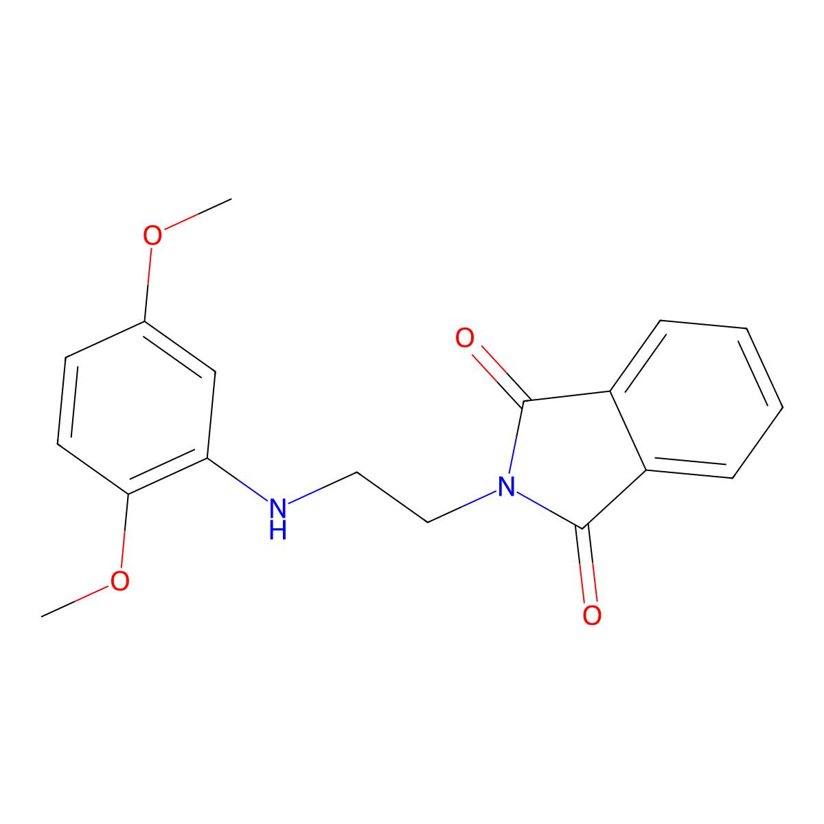 2-[2-(2,5-Dimethoxyanilino)ethyl]isoindole-1,3-dione molecular structure, CAS 22158-66-3