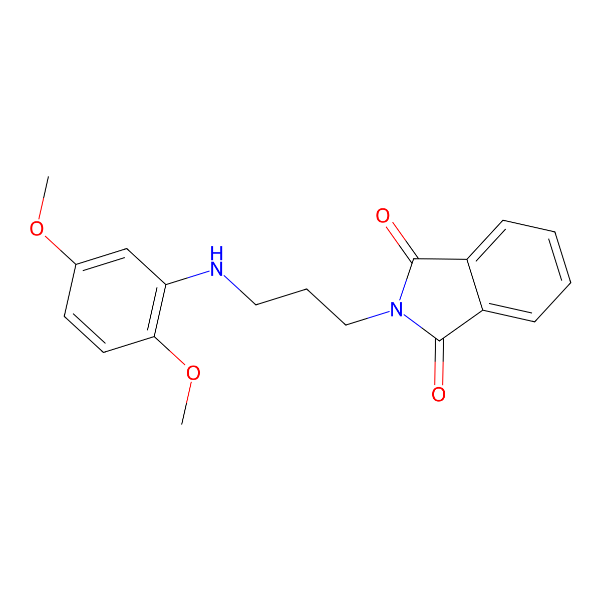 2-[3-(2,5-Dimethoxyanilino)propyl]isoindole-1,3-dione molecular structure, CAS 22158-71-0