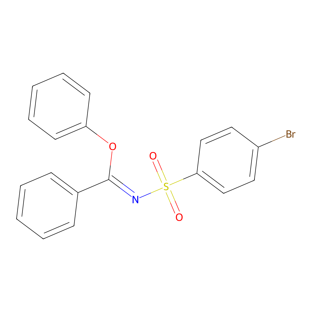 4-Bromo-N-(phenoxy-phenyl-methylene)-benzenesulfonamide molecular structure, CAS 22159-80-4