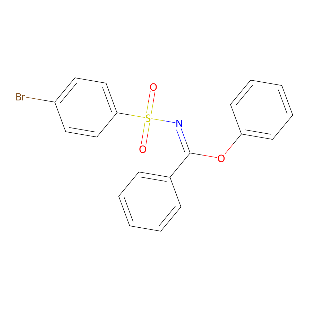 4-Bromo-N-(phenoxy-phenyl-methylene)-benzenesulfonamide molecular structure, CAS 22159-80-4