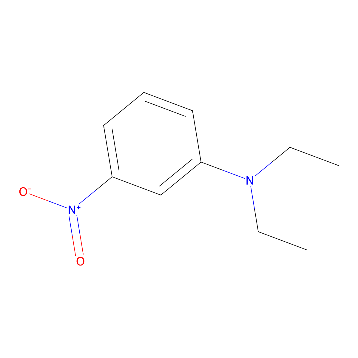 Benzenamine, N,N-diethyl-3-nitro- molecular structure, CAS 2216-16-2