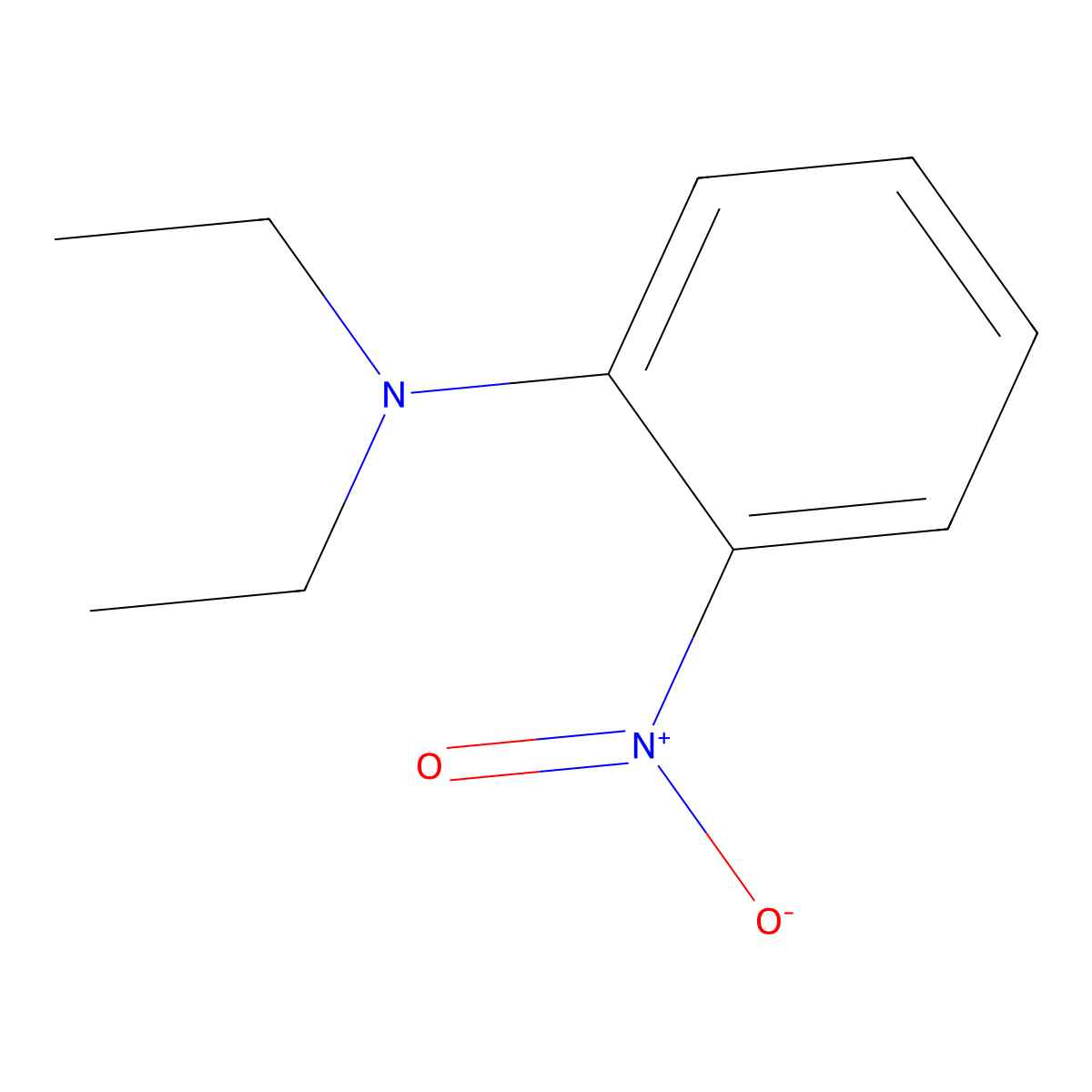 N,N-Diethyl-2-nitroaniline molecular structure, CAS 2216-17-3