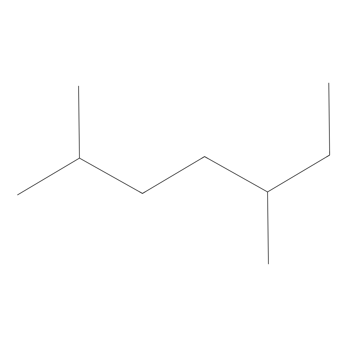 2,5-Dimethylheptane molecular structure, CAS 2216-30-0