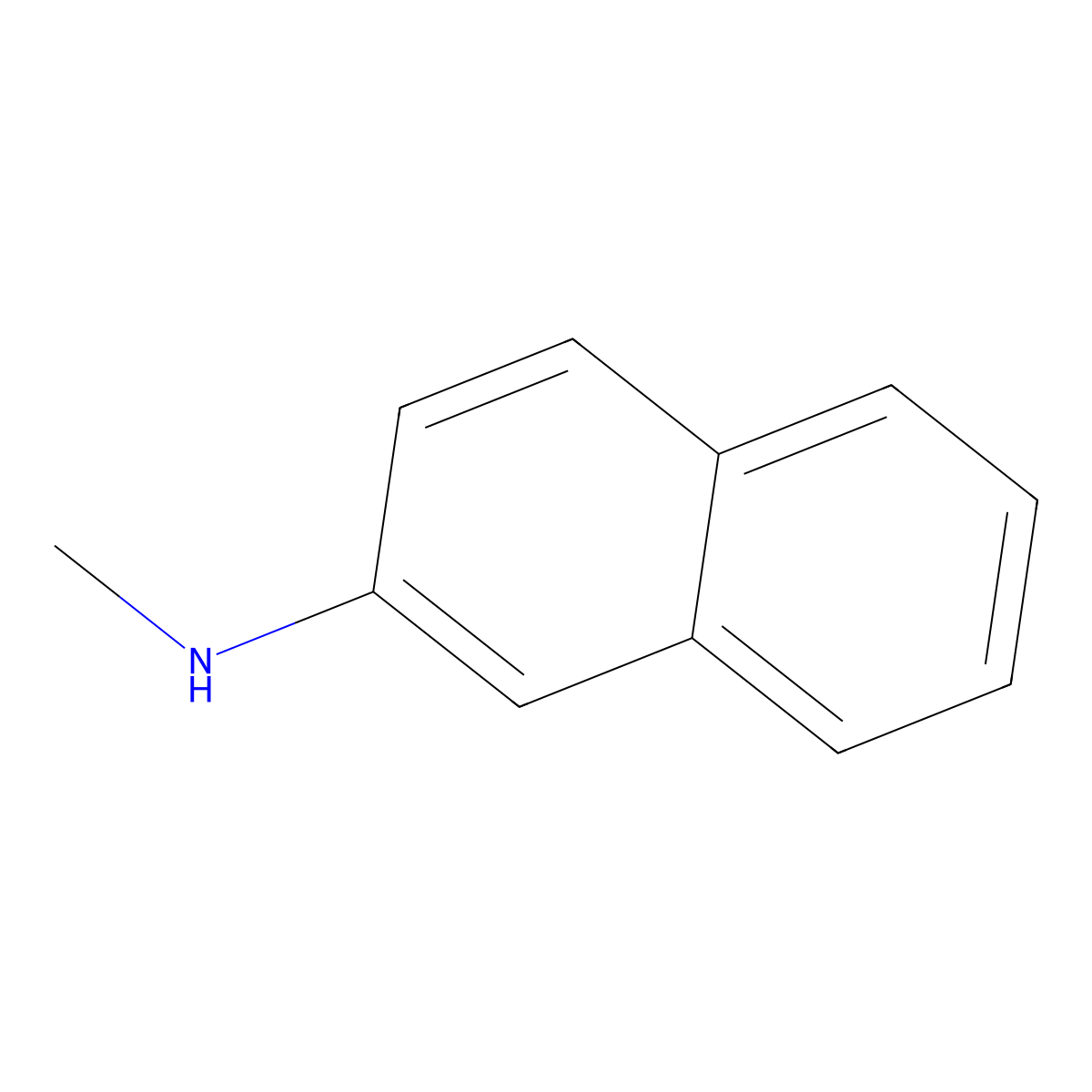 2-Naphthalenamine, N-methyl- molecular structure, CAS 2216-67-3