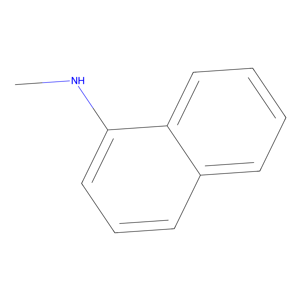 N-Methyl-1-naphthylamine molecular structure, CAS 2216-68-4