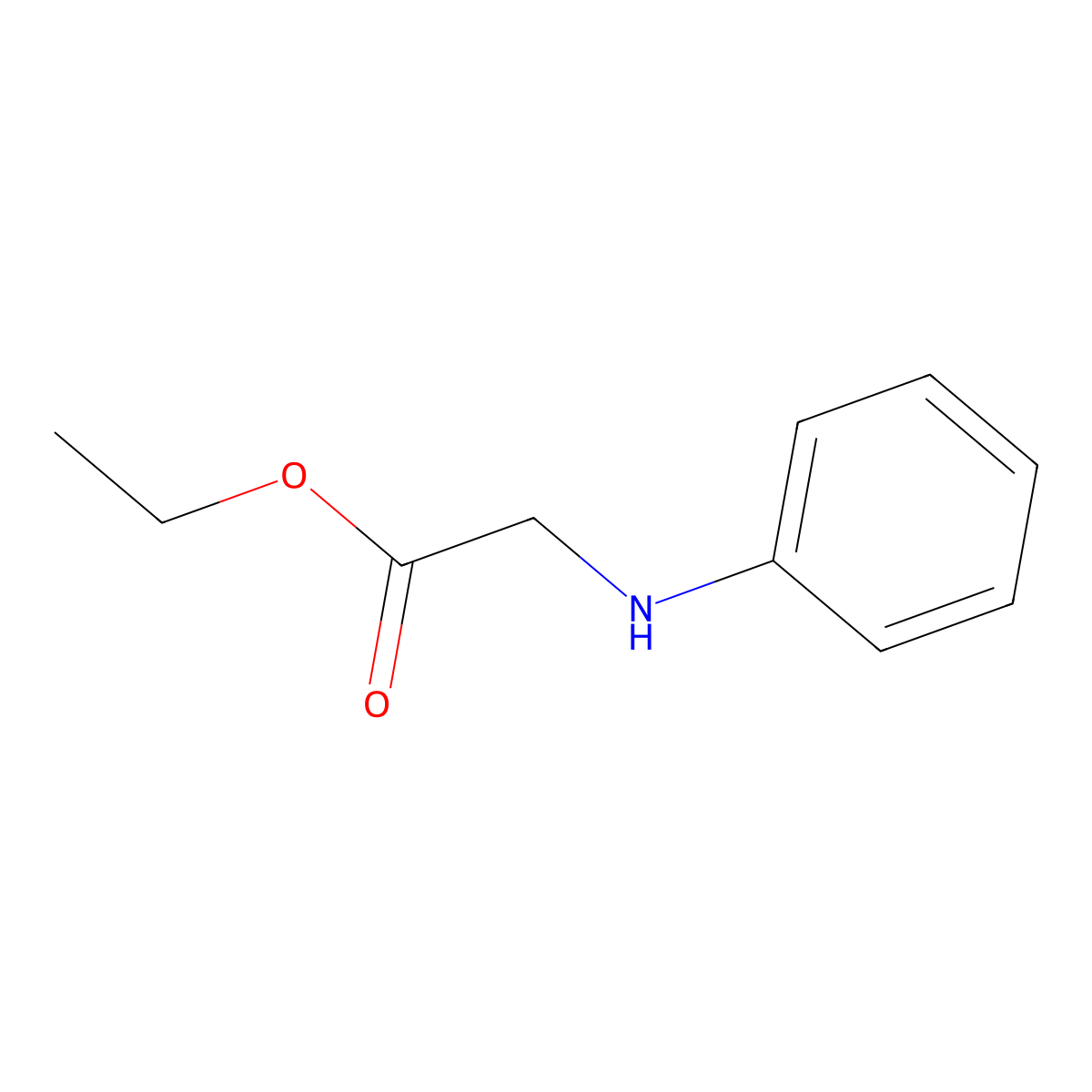 N-Phenylglycine ethyl ester molecular structure, CAS 2216-92-4