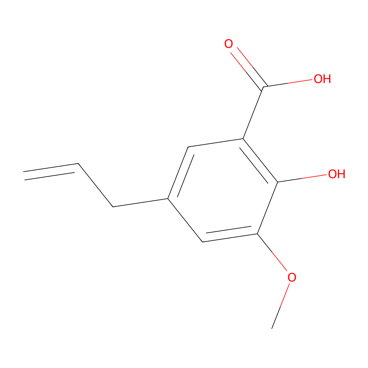 5-Allyl-2-hydroxy-3-methoxybenzoic acid molecular structure, CAS 2216-99-1