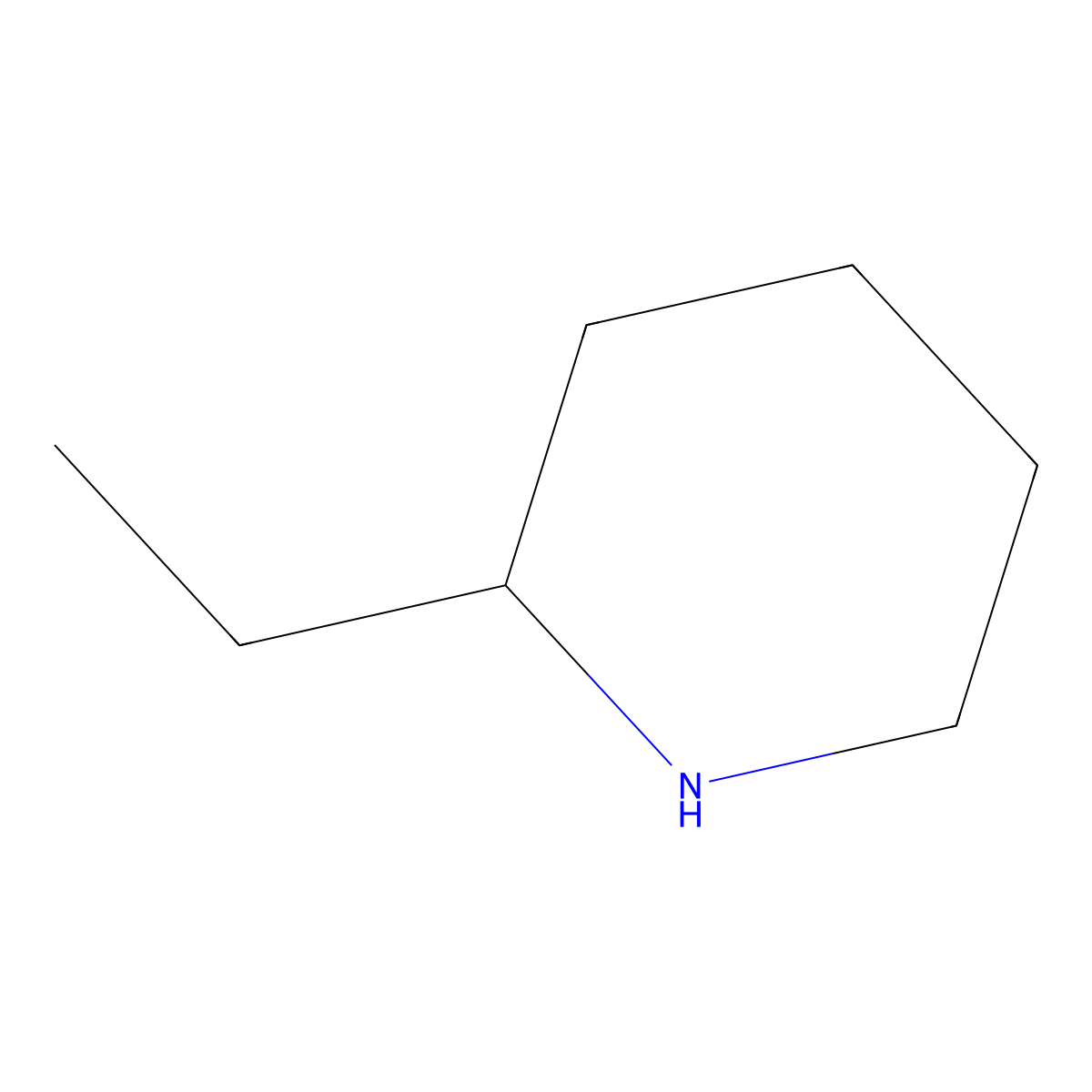 (R)-2-Ethylpiperidine molecular structure, CAS 22160-08-3